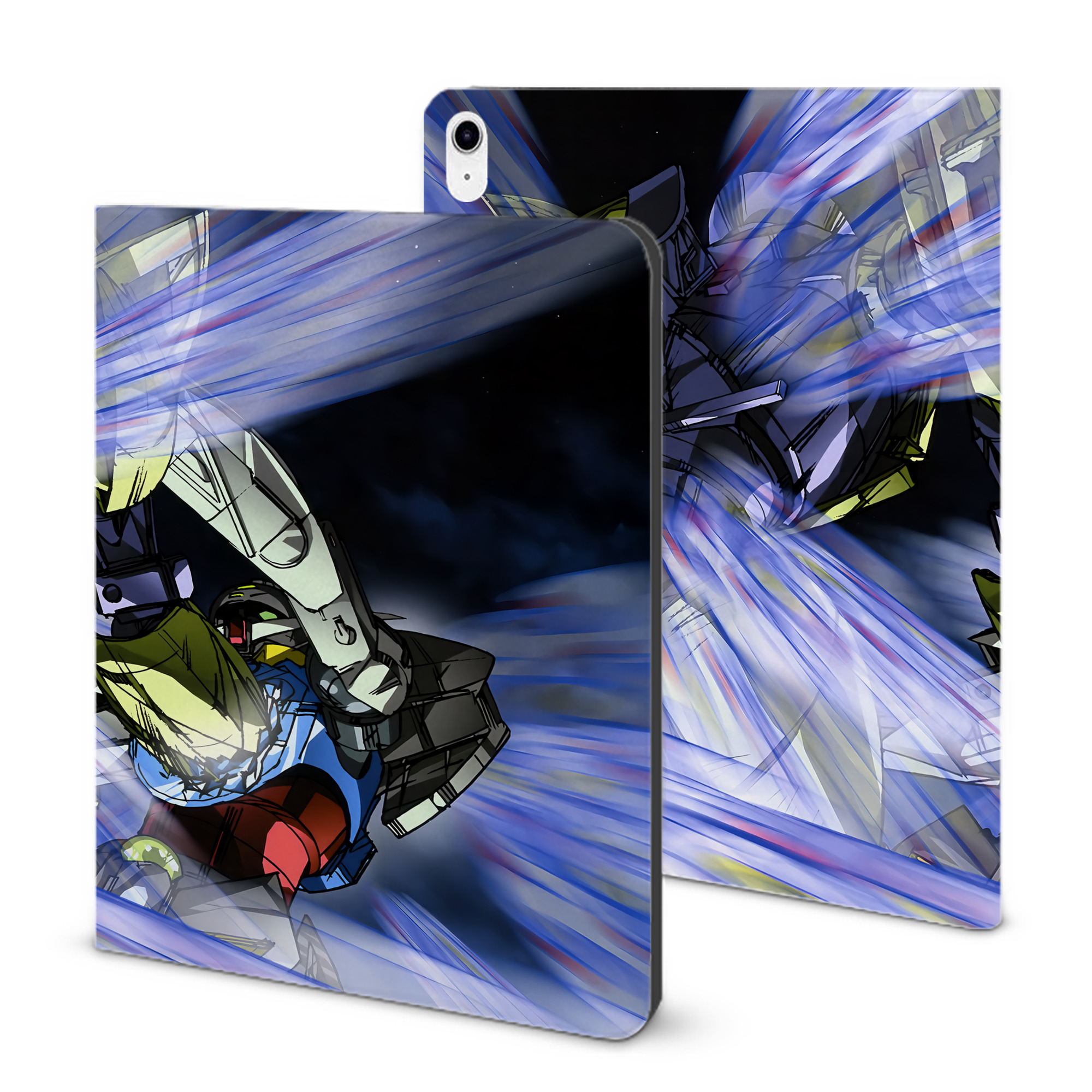 （画像用） 機動戦士ガンダム Mobile Suit Gundam IPad ケース ブック型 PUレザー TPU 耐衝撃 軽量 薄型 ペン収納なし 全面保護 IPad 各モデル対応